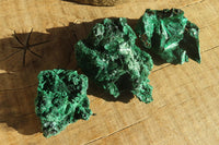 Natural Chatoyant Silky Malachite Specimens  x 12 From Kasompe, Congo