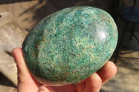 Polished Chrysocolla & Malachite In Quartz Standing Free Forms x 2 From Madagascar