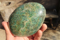 Polished Chrysocolla & Malachite In Quartz Standing Free Forms x 2 From Madagascar