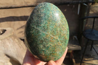 Polished Chrysocolla & Malachite In Quartz Standing Free Forms x 2 From Madagascar