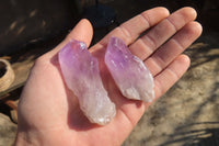 Natural Jacaranda Amethyst Crystals x 35 From Zambia