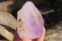 Polished Window Amethyst Crystals x 4 From Ankazobe, Madagascar