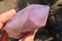 Polished Window Amethyst Crystals x 4 From Ankazobe, Madagascar