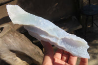 Natural Etched Blue Chalcedony Specimens  x 2 From Malawi