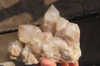 Natural Cascading Smokey Quartz Clusters x 2 From Luena, Congo