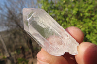 Natural Etched Clear Quartz Crystal Specimens x 35 From Zambia