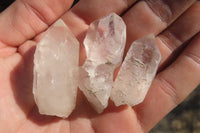 Natural Etched Clear Quartz Crystal Specimens x 35 From Zambia