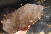 Polished Extra Large Smokey Quartz Point  x 1 From Madagascar