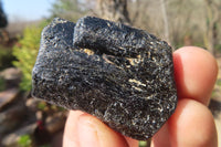 Natural Schorl Alluvial Black Tourmaline Specimens x 12 From Zimbabwe