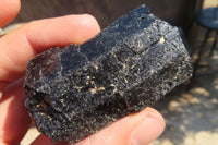 Natural Schorl Alluvial Black Tourmaline Specimens x 12 From Zimbabwe