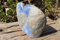 Polished Blue Lace Agate Standing Free Form x 1 From Nsanje, Malawi