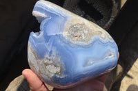 Polished Blue Lace Agate Standing Free Form x 1 From Nsanje, Malawi