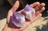 Polished Jacaranda Amethyst Crystals x 12 From Zambia