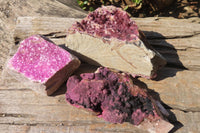 Natural Pink Salrose Cobaltion Dolomite Specimens  x 3 From Kakanda, Congo