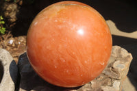 Polished Extra Large Orange Twist Calcite Sphere  x 1 From Maevantanana, Madagascar