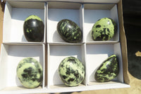 Polished Leopard Stone Gallets  x 6 From Inyanga, Zimbabwe