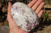 Polished Rubellite Pink Tourmaline Standing Free Forms x 2 From Madagascar