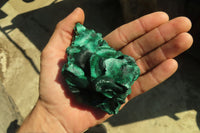 Natural Chatoyant Silky Malachite Specimens  x 6 From Kasompe, Congo