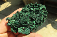 Natural Chatoyant Silky Malachite Specimens  x 6 From Kasompe, Congo