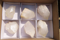 Natural Castle Quartz Crystals  x 6 From Madagascar