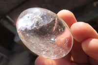 Polished Clear Quartz Crystal Galet / Palm Stones x 35 From Madagascar