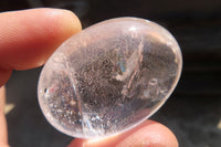 Polished Clear Quartz Crystal Galet / Palm Stones x 35 From Madagascar