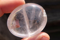 Polished Clear Quartz Crystal Galet / Palm Stones x 35 From Madagascar