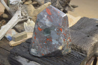 Polished Extra Large Blood Stone Point With Pyrite  x 1 From Swaziland