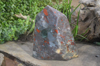 Polished Extra Large Blood Stone Point With Pyrite  x 1 From Swaziland