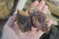 Natural Dark Amethyst Crystal Plates x 6 From Kwaggafontein, South Africa