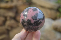 Polished Rhodonite Spheres  x 4 From Ambindavato, Madagascar