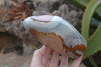 Polished Polychrome Jasper Standing Free Forms  x 3 From Madagascar