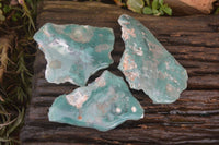 Polished One Side Polished Emerald Mtorolite Plates  x 12 From Mutorashanga, Zimbabwe