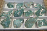 Polished One Side Polished Emerald Mtorolite Plates  x 12 From Mutorashanga, Zimbabwe