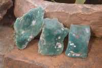 Polished One Side Polished Emerald Mtorolite Plates  x 12 From Mutorashanga, Zimbabwe