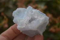 Natural Etched Blue Chalcedony Specimens  x 12 From Malawi