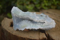 Natural Etched Blue Chalcedony Specimens  x 12 From Malawi