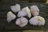 Natural Spirit Amethyst Cactus Quartz Clusters x 6 From Boekenhouthoek, South Africa