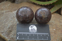 Polished Pyrope Garnet Matrix Spheres  x 6 From Madagascar