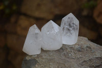 Polished Clear Quartz Crystal Points x 24 From Madagascar