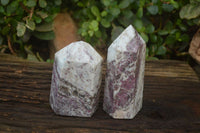 Polished Rubellite Pink Tourmaline Matrix Points x 2 From Karibib, Namibia