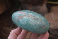 Polished Blue Amazonite Standing Free Forms  x 3 From Madagascar