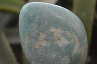 Polished Blue Amazonite Standing Free Forms  x 3 From Madagascar