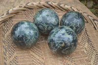 Polished Stromatolite Spheres  x 4 From Katsepy, Madagascar