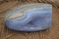 Polished Extra Large Blue Lace Agate Standing Free Form  x 1 From Malawi