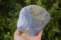 Polished Extra Large Blue Lace Agate Standing Free Form  x 1 From Malawi