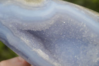 Polished Extra Large Blue Lace Agate Standing Free Form  x 1 From Malawi