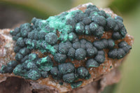 Natural Rare Ball Malachite On Drusy Quartz Dolomite Specimens x 2 From Kambove, Congo