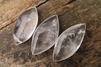 Polished Clear Quartz Angel Tears  x 20 From Madagascar