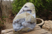 Polished Large Blue Lace Agate Standing Free Form  x 1 From Nsanje, Malawi